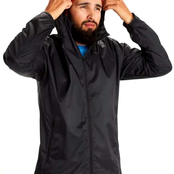 NWOT Men's Marmot Brooklyn Air Jacket Black with Zippered Pockets sz S - Picture 2 of 2